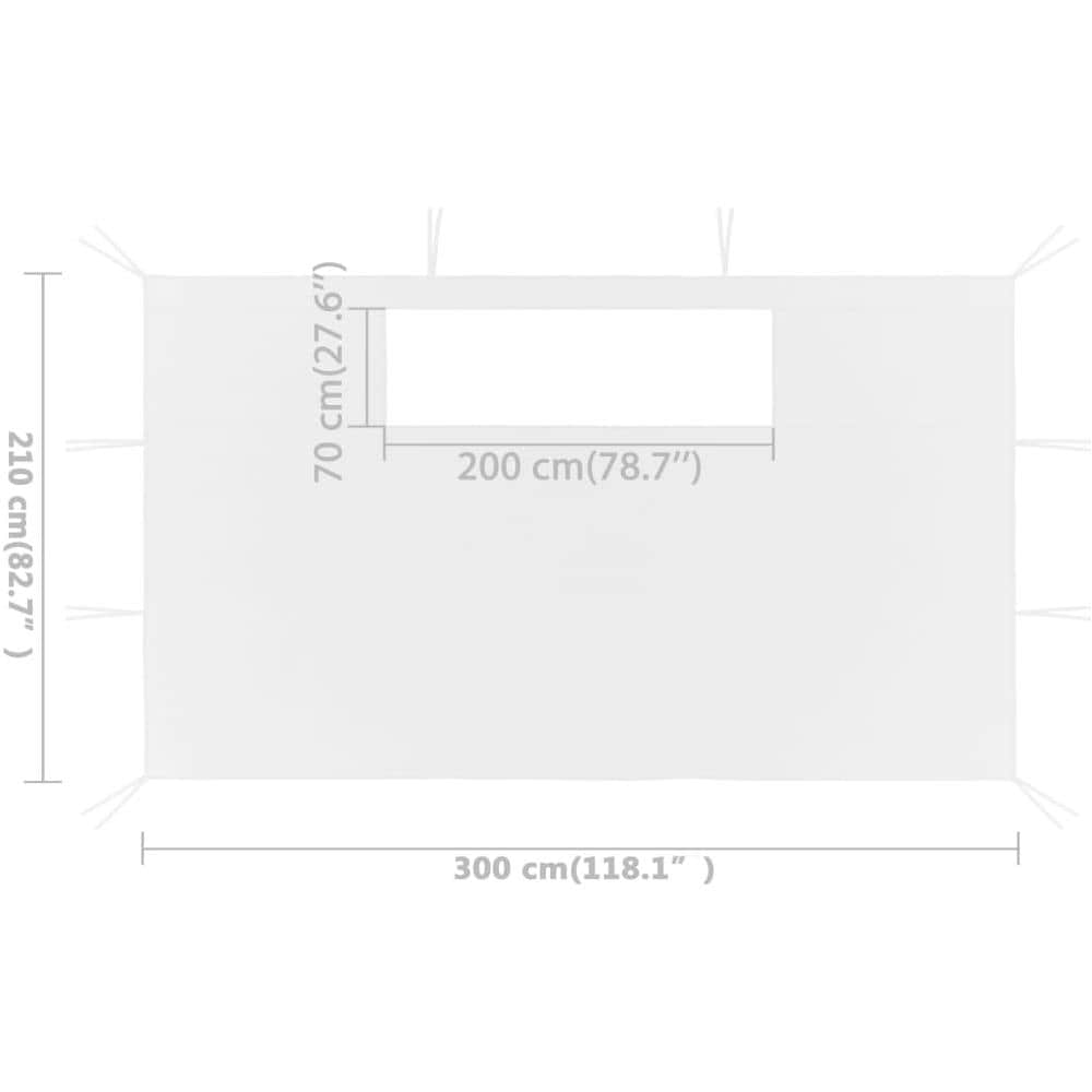 Pareti Con Finestre Per Gazebo 2 Pz Bianche - Foto 6