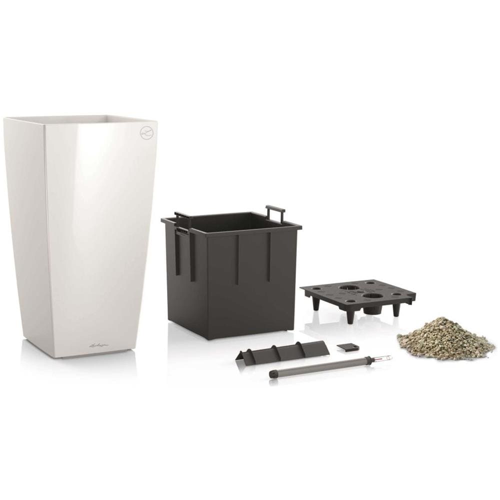 Fioriera Cubico Alto 40 ALL-IN-ONE Bianco Lucido 18191 - Foto 7