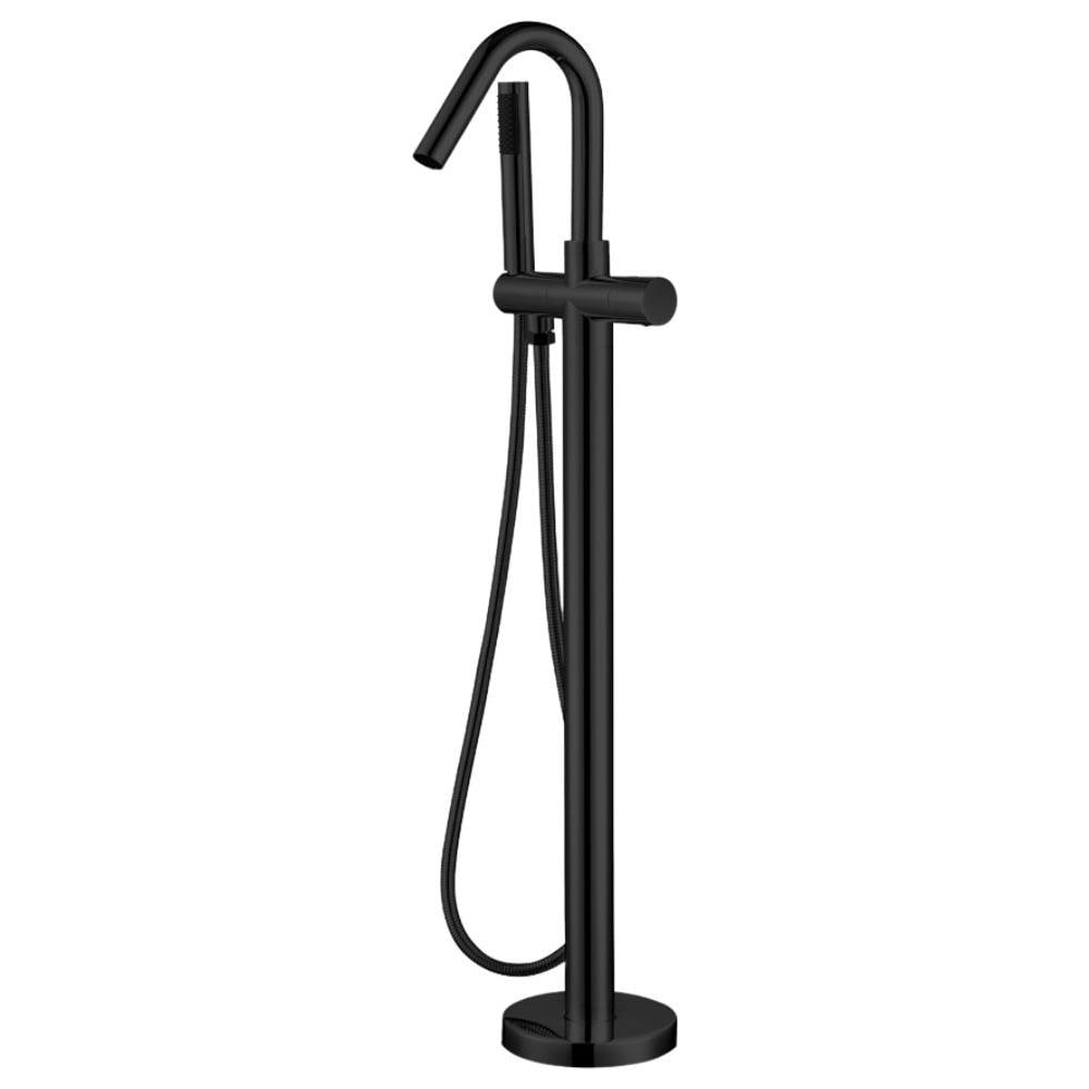 Miscelatore A Pavimento Per Vasca Freestanding Black Delhi In Ottone *** Tinta : Nero - Foto 2