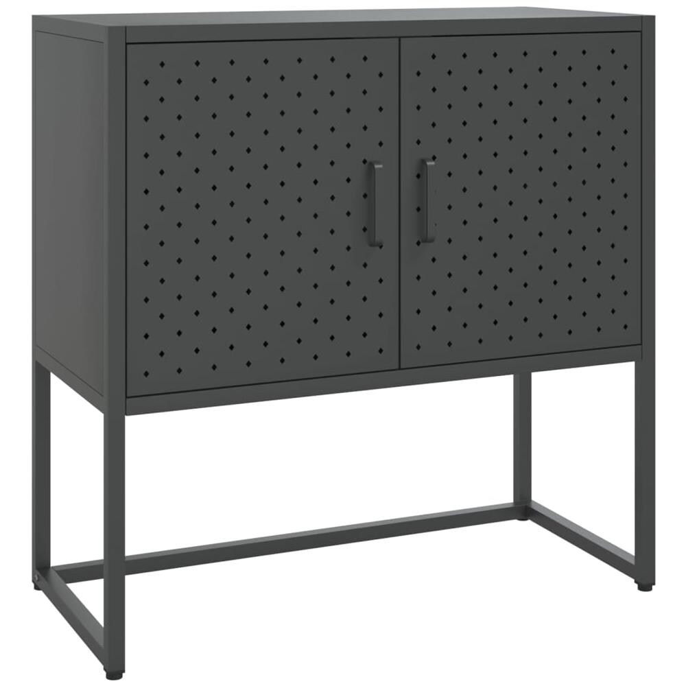 Credenza Antracite 75x35x75 Cm In Acciaio - Foto 2