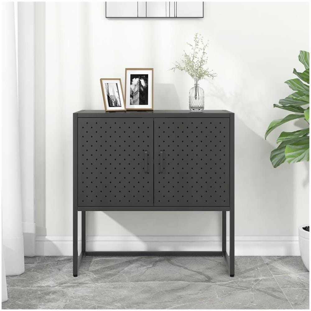 Credenza Antracite 75x35x75 Cm In Acciaio - Foto 1