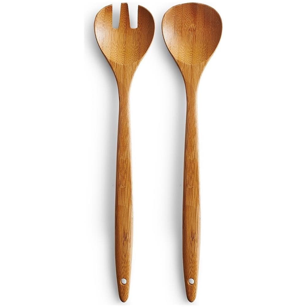 Set Di Lattuga, Due Cucchiai, Bambù, - Foto 1