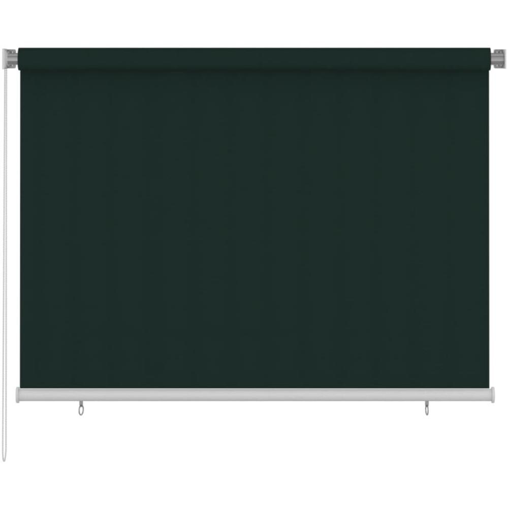 Tenda A Rullo Per Esterni 200x140 Cm Verde Scuro Hdpe - Foto 1
