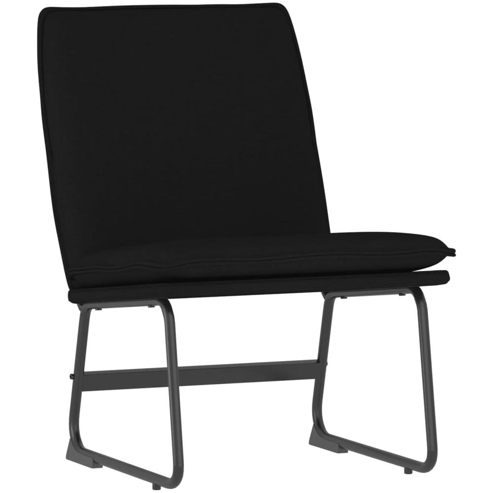 Sedia Lounge Nera 52x75x76 Cm In Tessuto - Foto 2