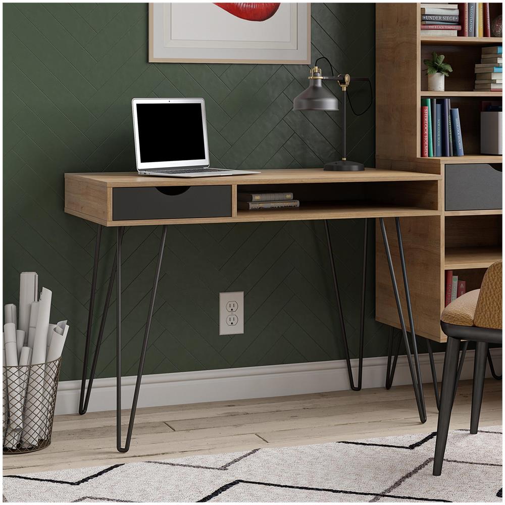 Concord Scrivania Con 1 Cassetto In Hdf Nature - Foto 6