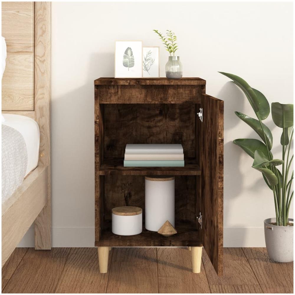 Comodino Rovere Fumo 40x35x70 Cm Legno Multistrato - Foto 3