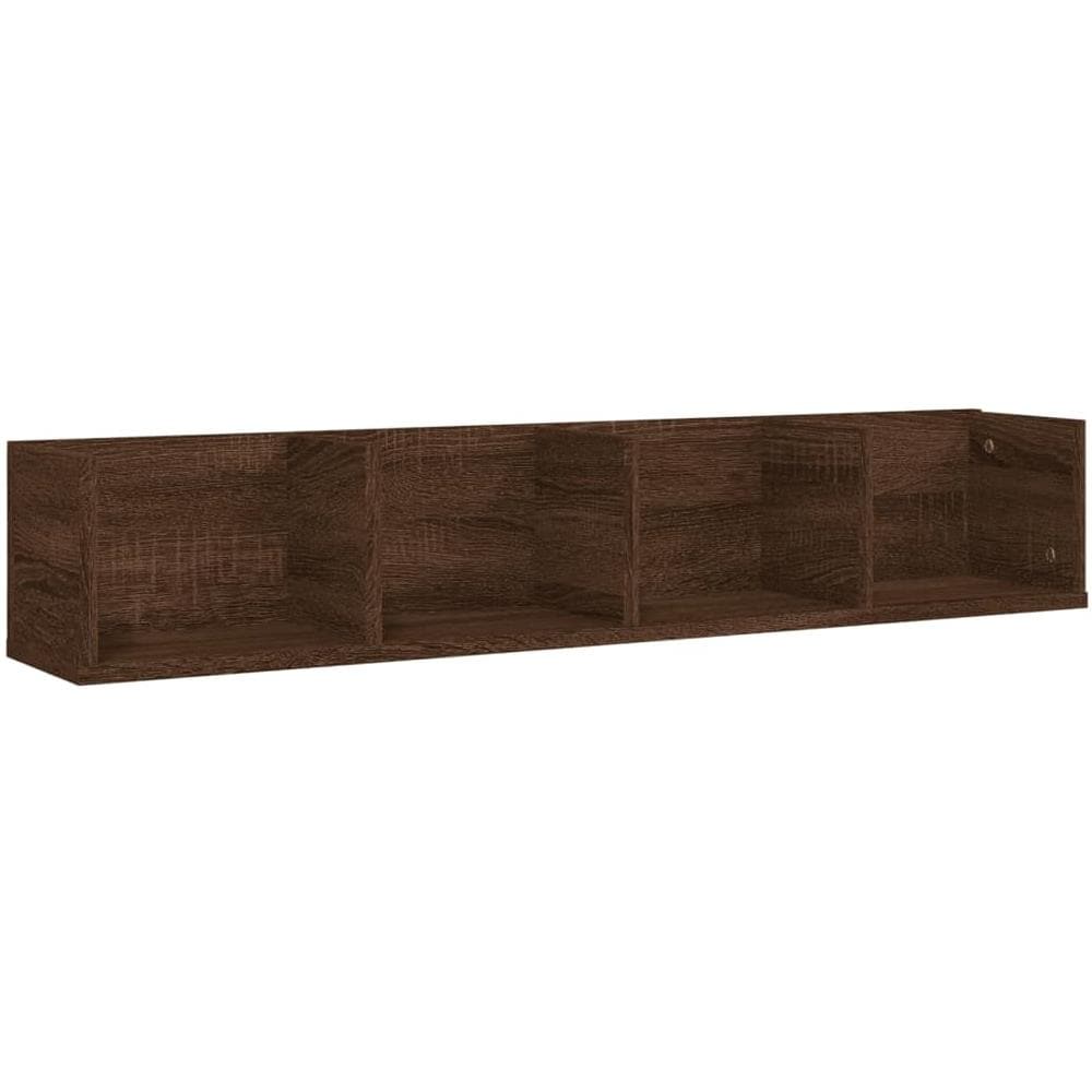 Mensola A Muro Cd Rovere Marrone 100x18x18cm Legno Multistrato - Foto 2