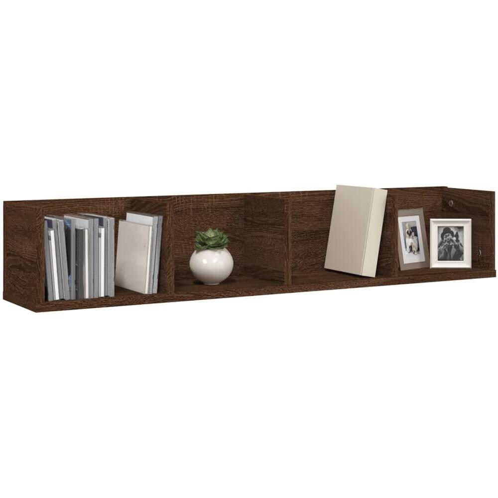 Mensola A Muro Cd Rovere Marrone 100x18x18cm Legno Multistrato - Foto 3