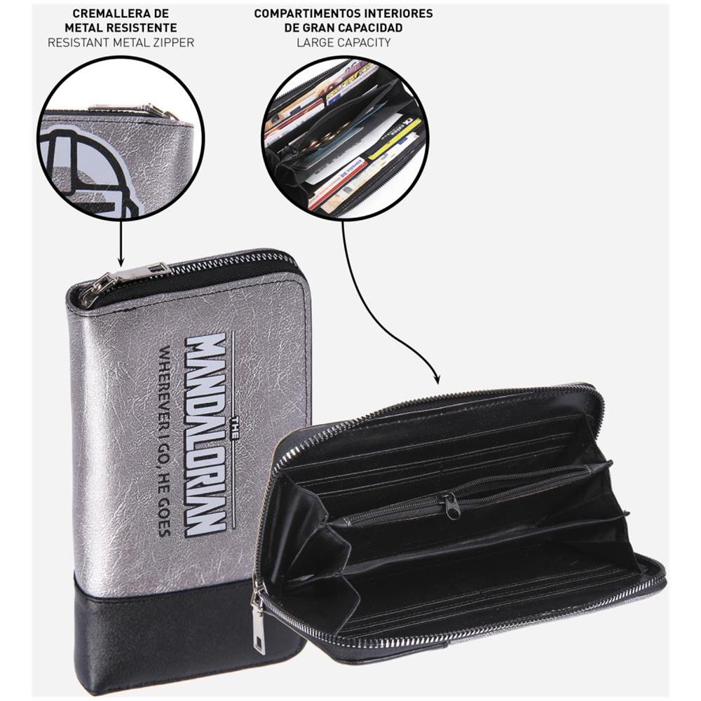 Star Wars: The Mandalorian - Portafoglio In Ecopelle """"wherever I Go, He Goes"""". - Foto 4