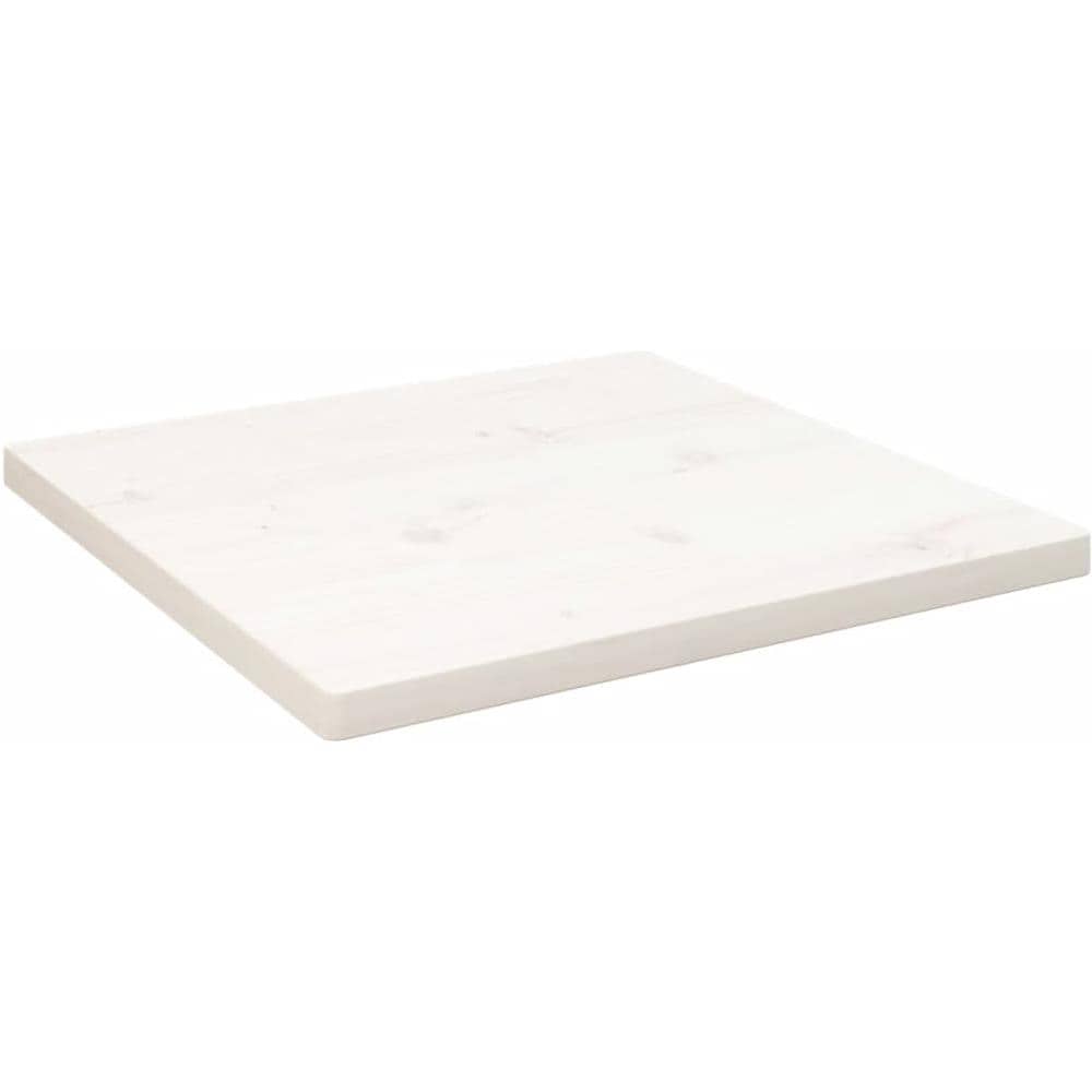 Piano Tavolo Bianco 40x40x2,5cm Legno Massello Di Pino Quadrato - Foto 1
