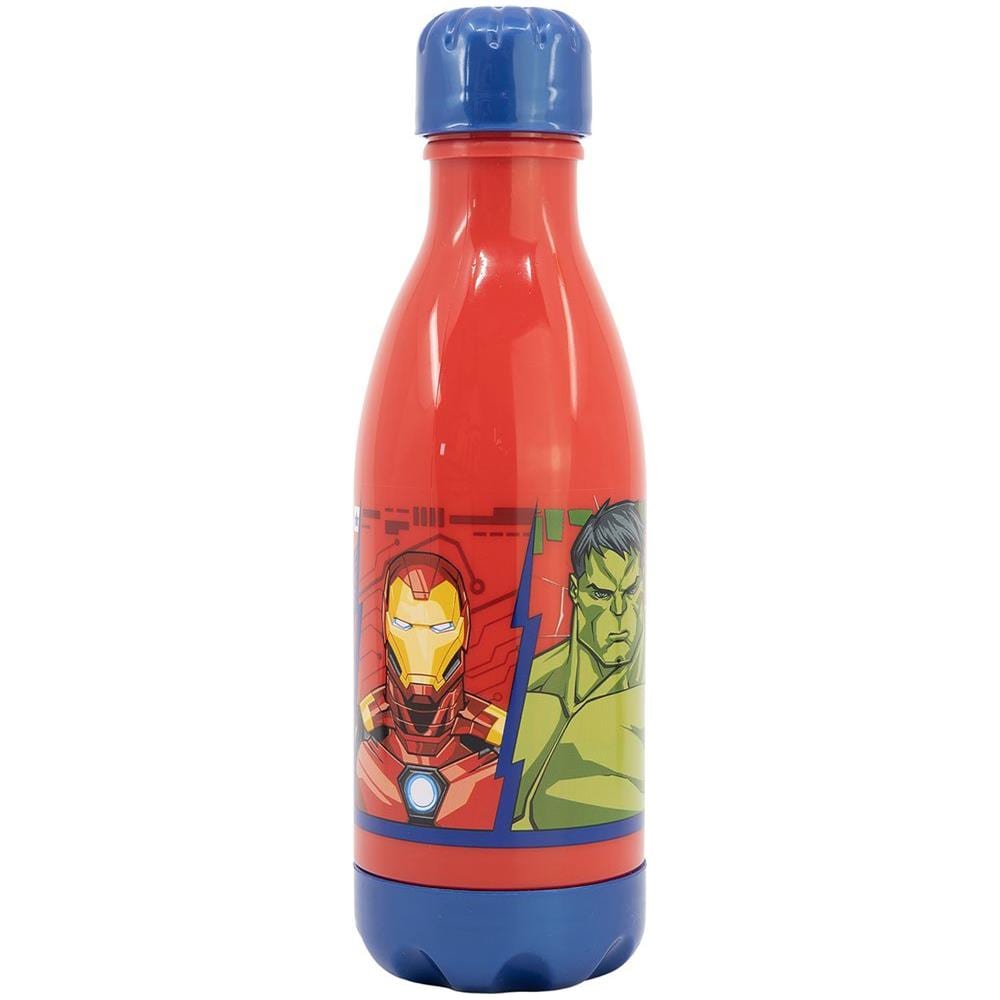 Borraccia Rossa Per Bambini In Plastica Avengers Iron Man Hulk Captain America 560 Ml Con Tappo A Vite - Foto 3