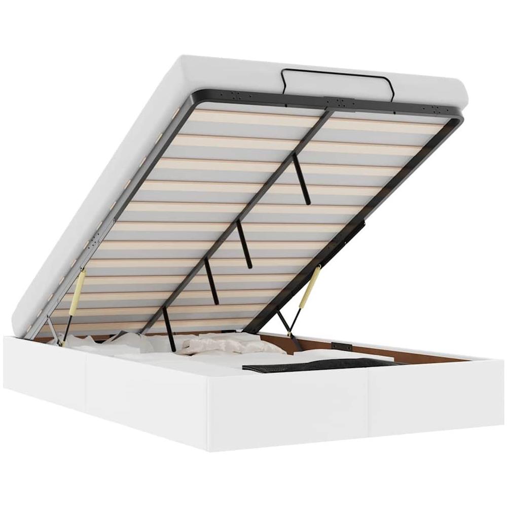 Struttura Letto Pouf senza Materasso 120x200 cm Similpelle - Foto 1