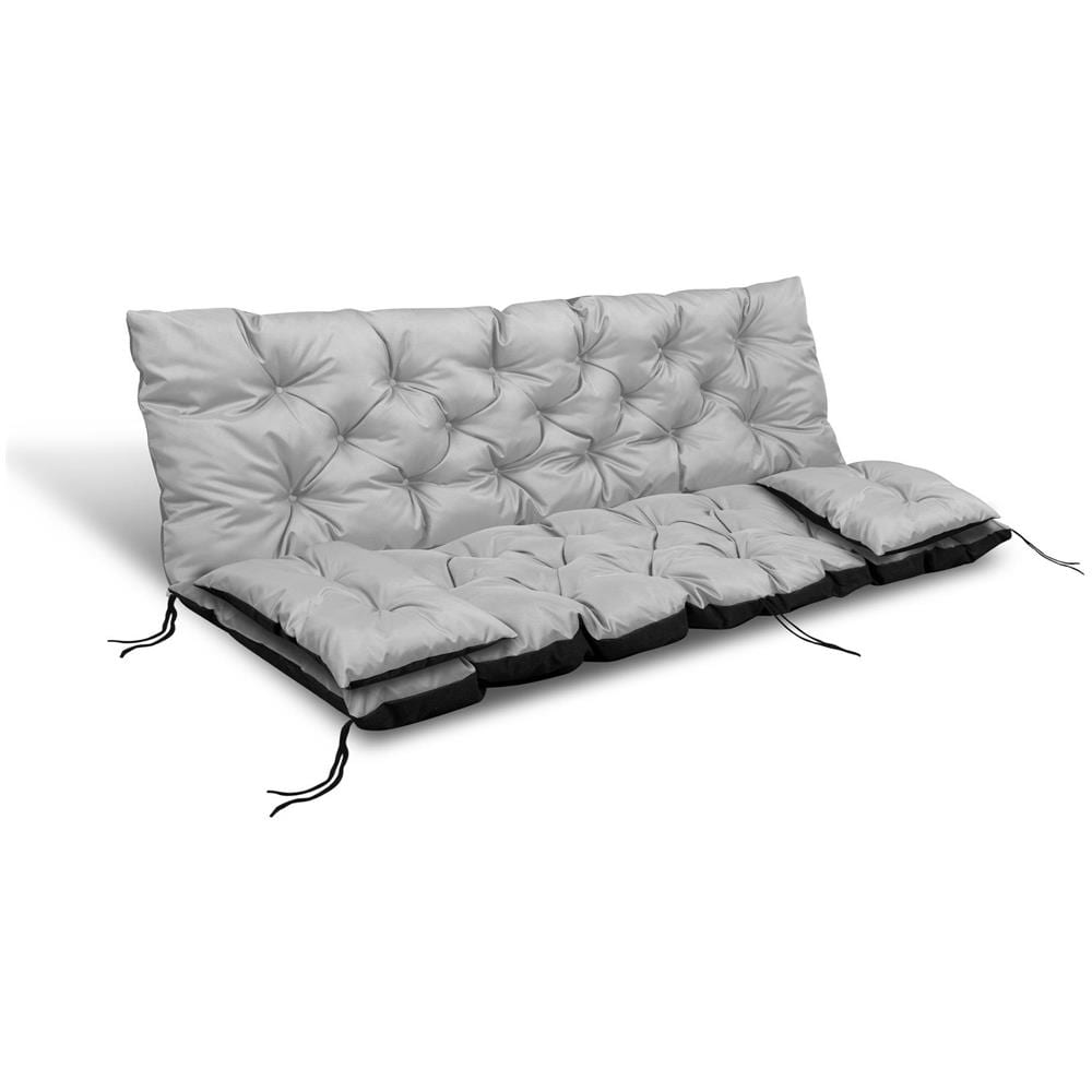 Set di cuscini da giardino 150x60 cm impermeabile grigio chiaro - Foto 1