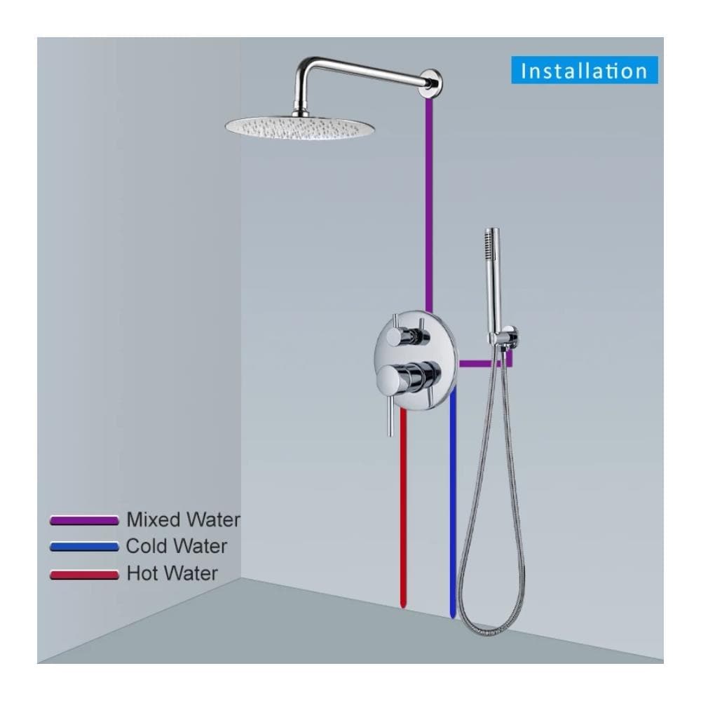 Set miscelatore doccia, Blackswan, tipo M70.2 LED, modello cromato lucido, misura 25 cm - Foto 4