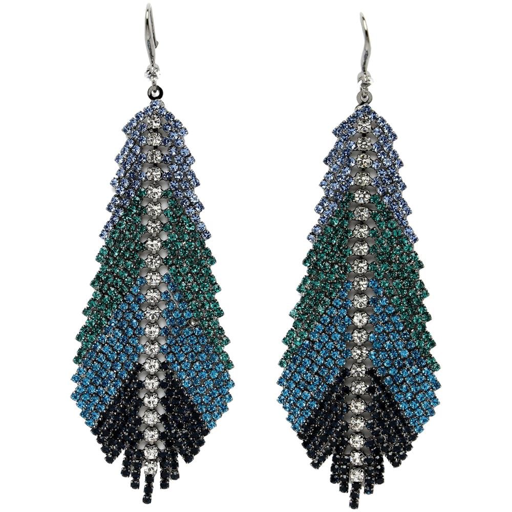 Orecchini con Cristalli a Penna - Foto 1