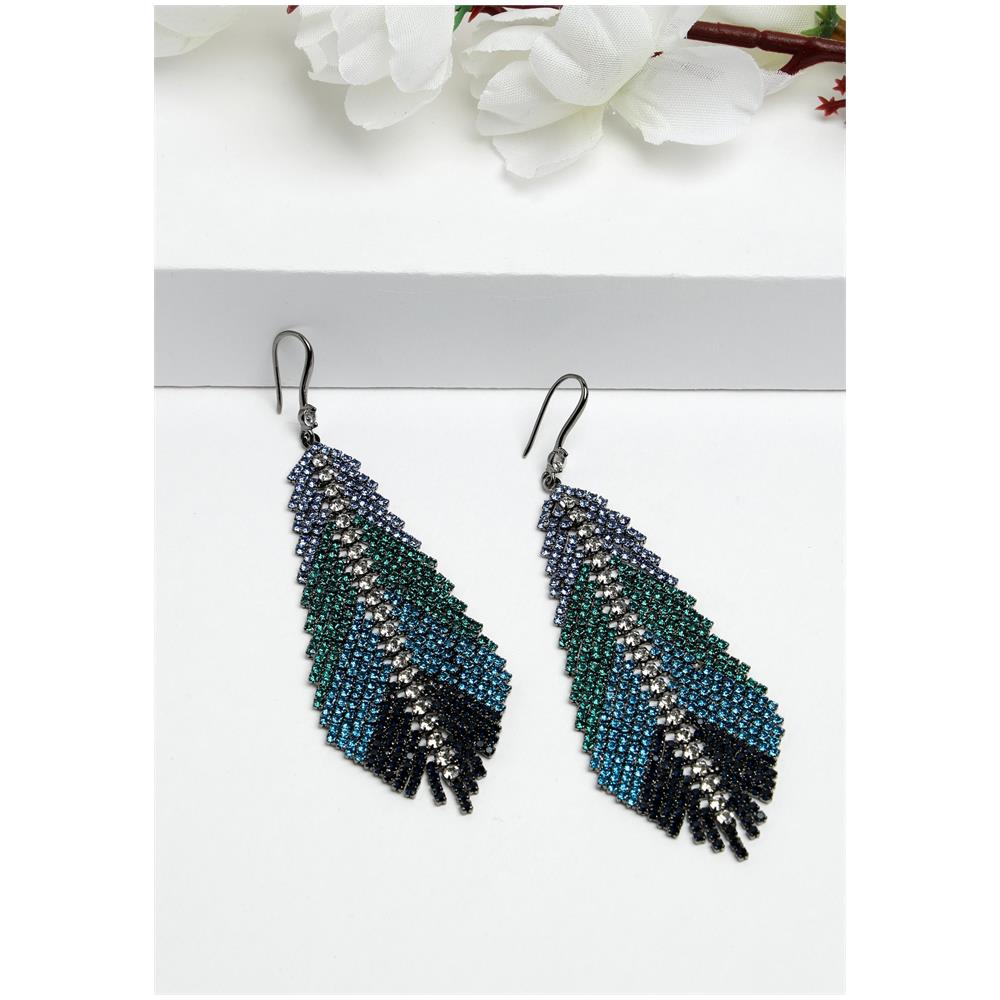 Orecchini con Cristalli a Penna - Foto 2