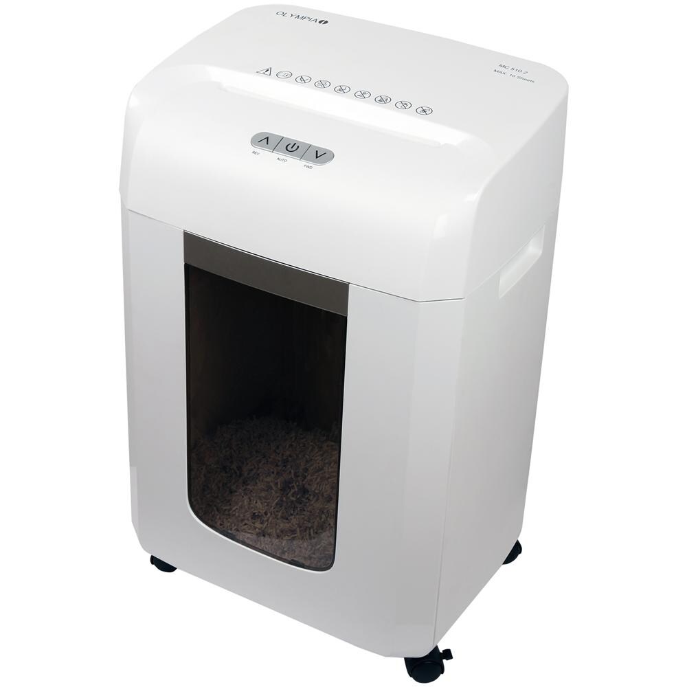 Distruggidocumenti a Particelle MC 510.2 Automatico con cestino da 23L capacità di 10 fogli - Bianco - Foto 2