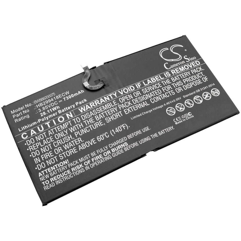 BATTERIA per TABLET HUAWEI cmr-w19 3,85v 7300mah/28 1wh li-polimero Nero 