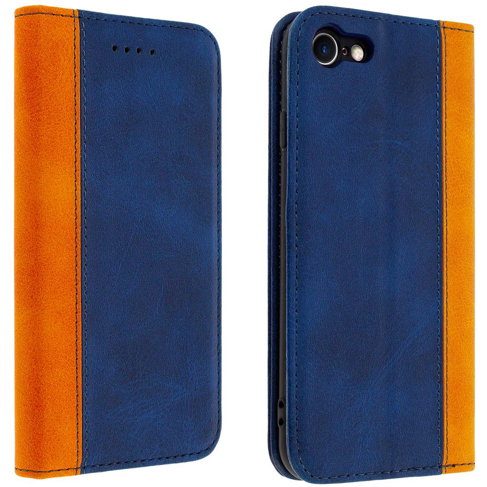 Custodia Iphone 7 E 8 Portacarte Funzione Supporto Blu - Foto 1