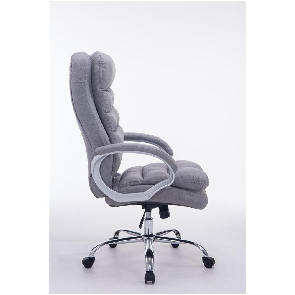 Sedia Ufficio Vancouver XXL in Tessuto I Poltrona Elegante Direttore Carico Max 235 kg I Poltrona Ergonomica Imbottita e Rinforzata Grigio - Foto 2
