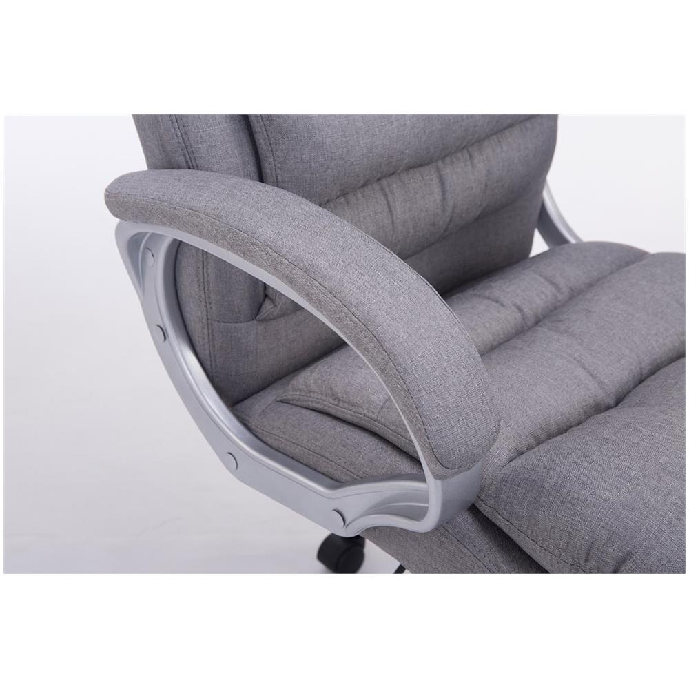 Sedia Ufficio Vancouver XXL in Tessuto I Poltrona Elegante Direttore Carico Max 235 kg I Poltrona Ergonomica Imbottita e Rinforzata Grigio - Foto 5