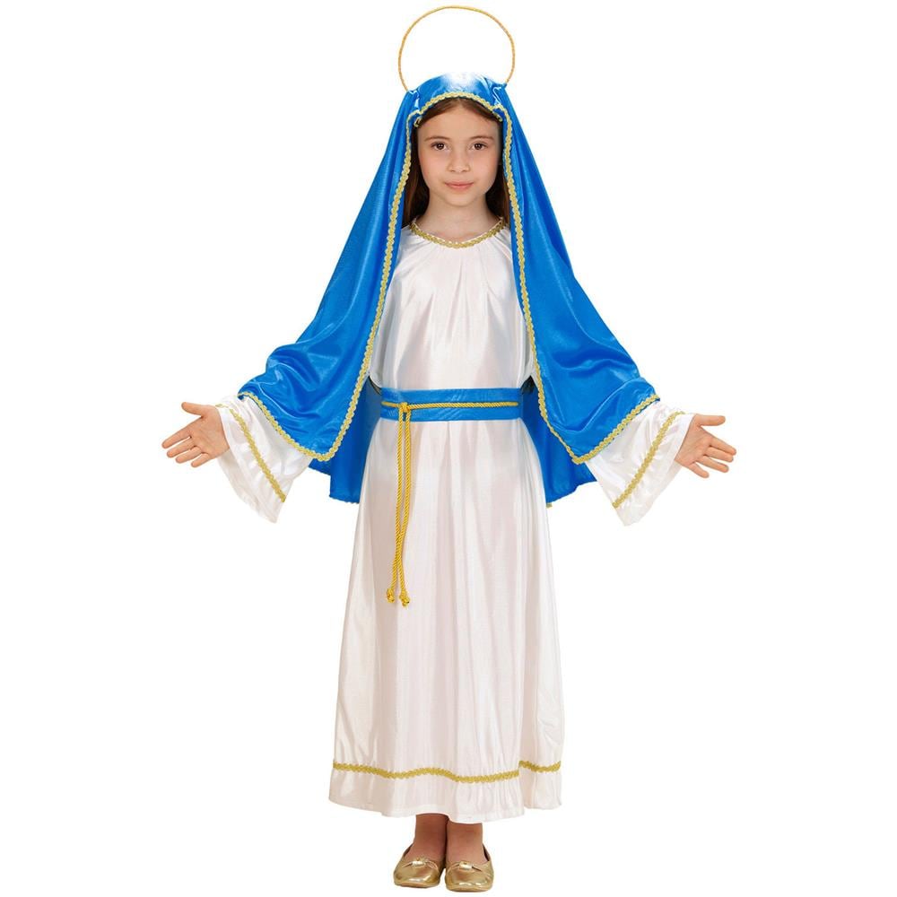 Costume Da Maria Per Bambina Natale - Taglia: 8 - 10 Anni (140 Cm)  - Foto 1