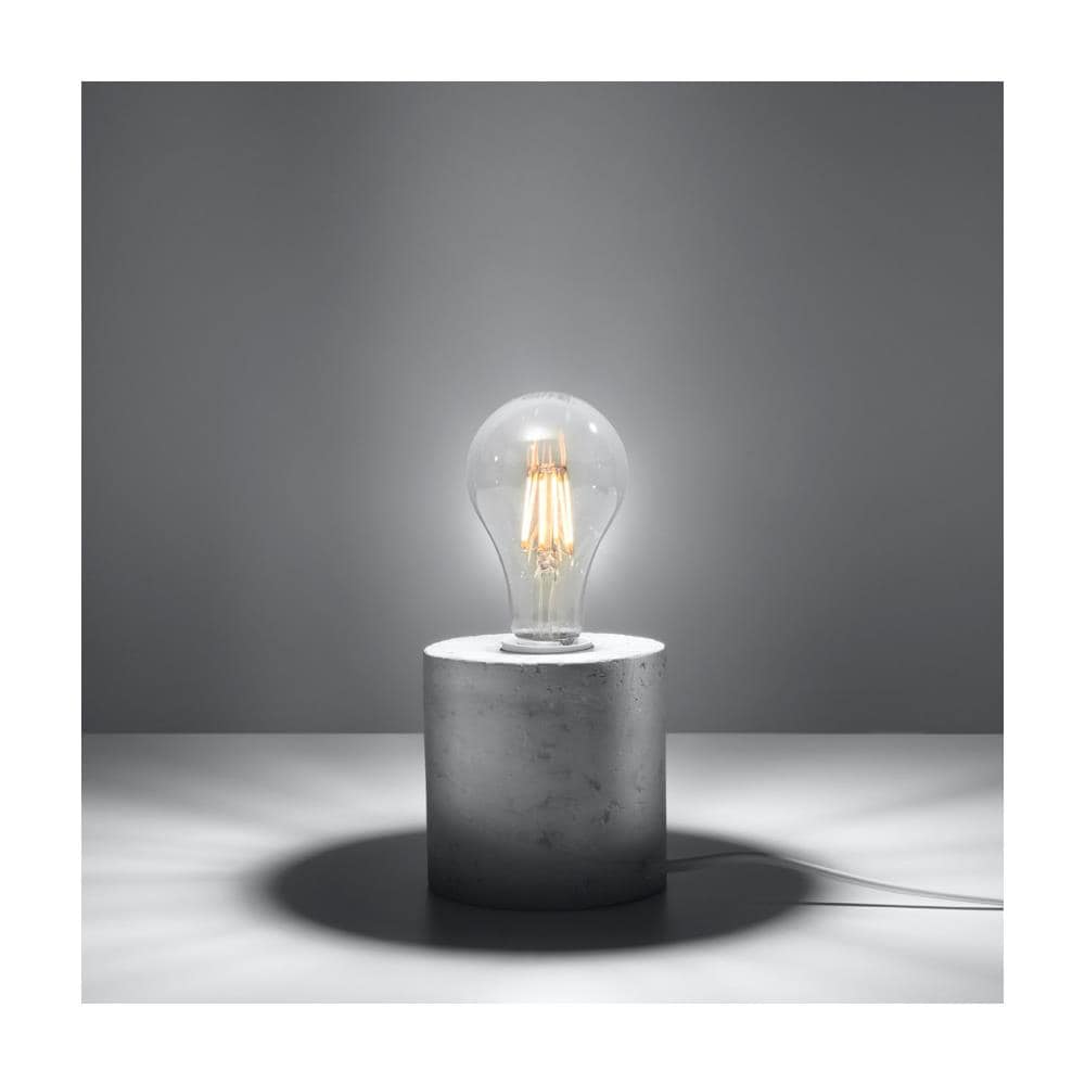 Lampada Da Tavolo Grigio E27 - Foto 2