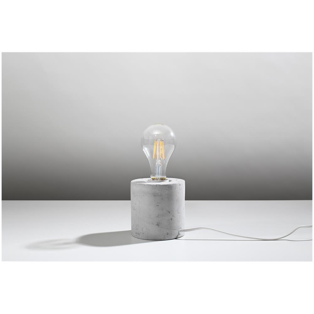 Lampada Da Tavolo Grigio E27 - Foto 1