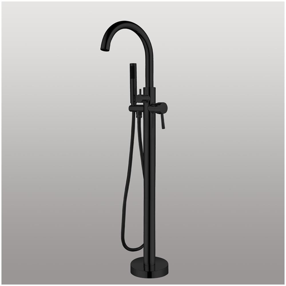 Miscelatore A Pavimento Per Vasca Freestanding Black Mumbai In Ottone - Foto 1