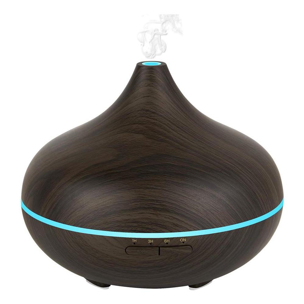 Umidificatore Ad Ultrasuoni Con Lampada Per Aromi 500 Ml Marrone Scuro - Foto 1