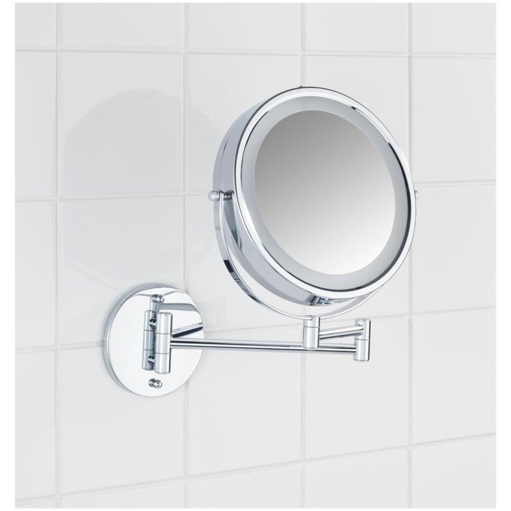 Specchio Cosmetico Da Parete Power-loc Lumi Con Retroilluminazione A Led, Ingrandimento X5, - Foto 2