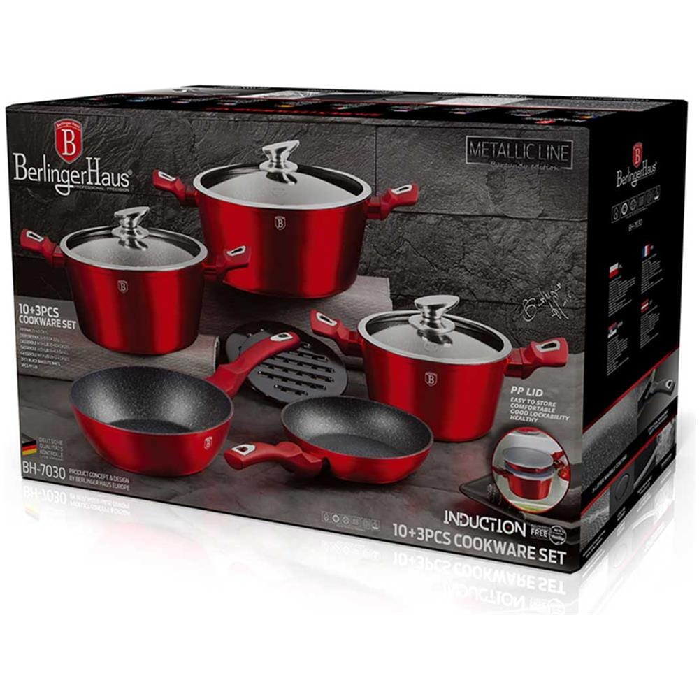 Set Di Pentole Bh-7030 Borgogna - Foto 8