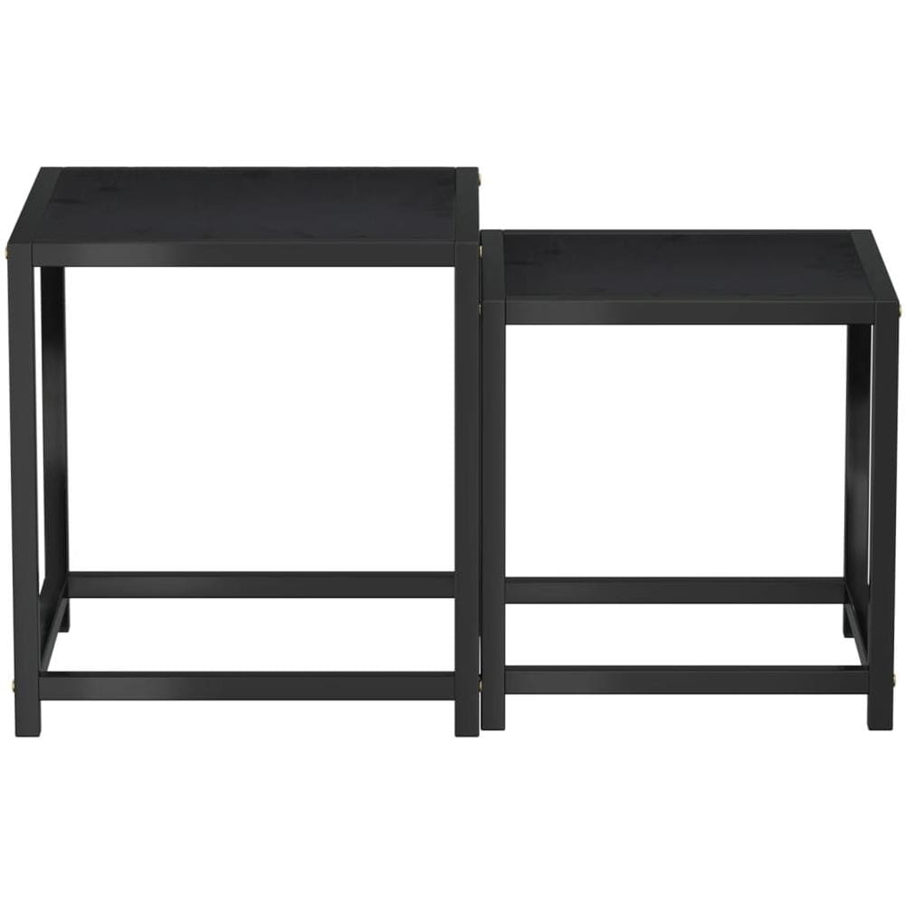 Tavolini 2 Pz In Mdf Neri - Foto 3