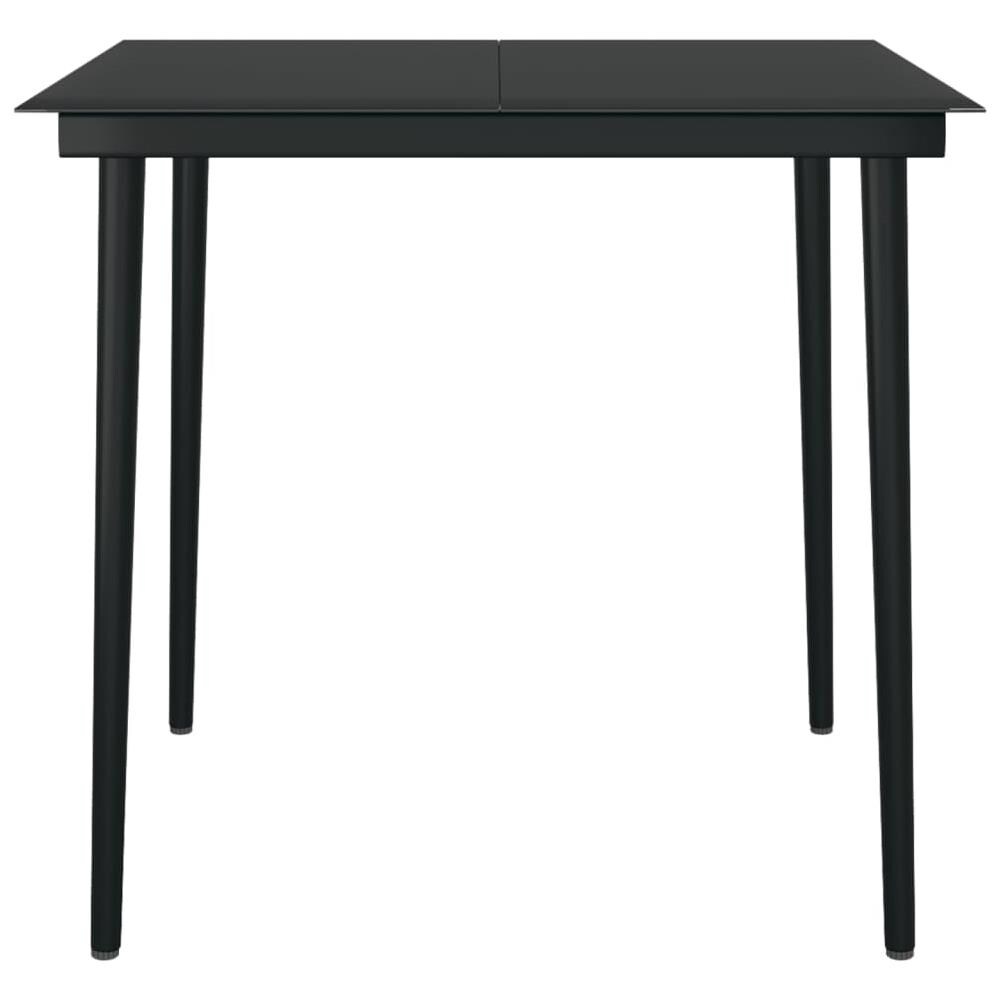 Set Da Pranzo Per Giardino 3 Pz Con Cuscini Nero - Foto 2