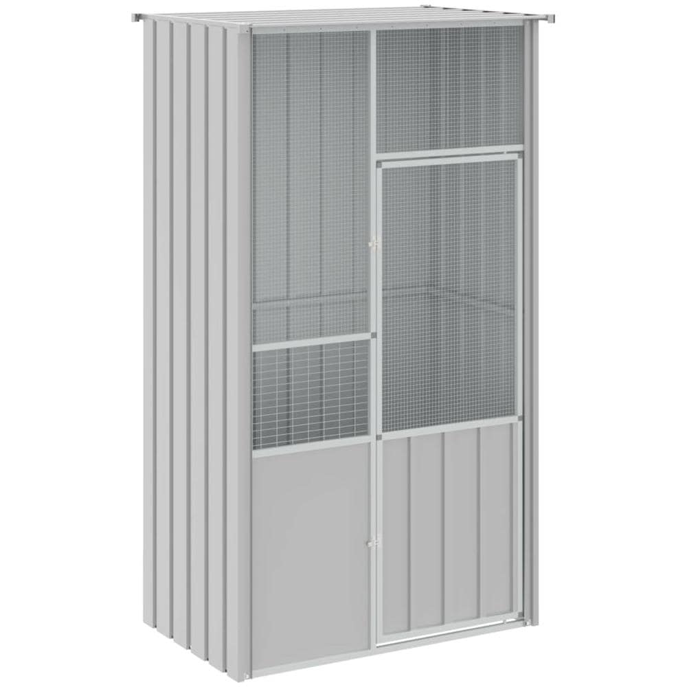 Gabbia Per Uccelli Grigia 115x78x200 Cm In Acciaio Zincato - Foto 2