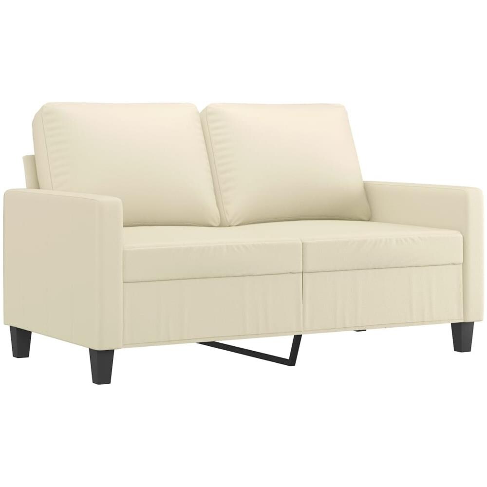 Set Di Divani 2 Pz Con Cuscini Crema In Similpelle - Foto 3