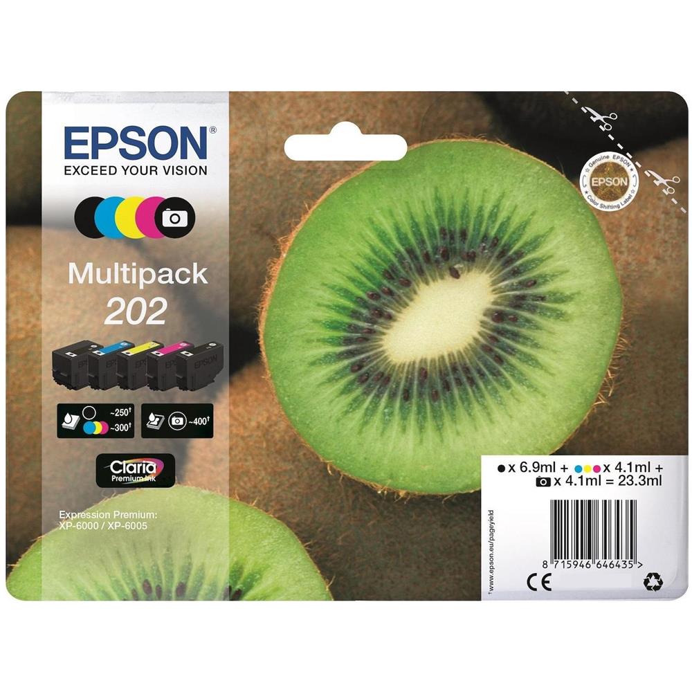 Cartuccia Kiwi 202 multipack per XP6005 XP6000 XP6100 - Foto 1