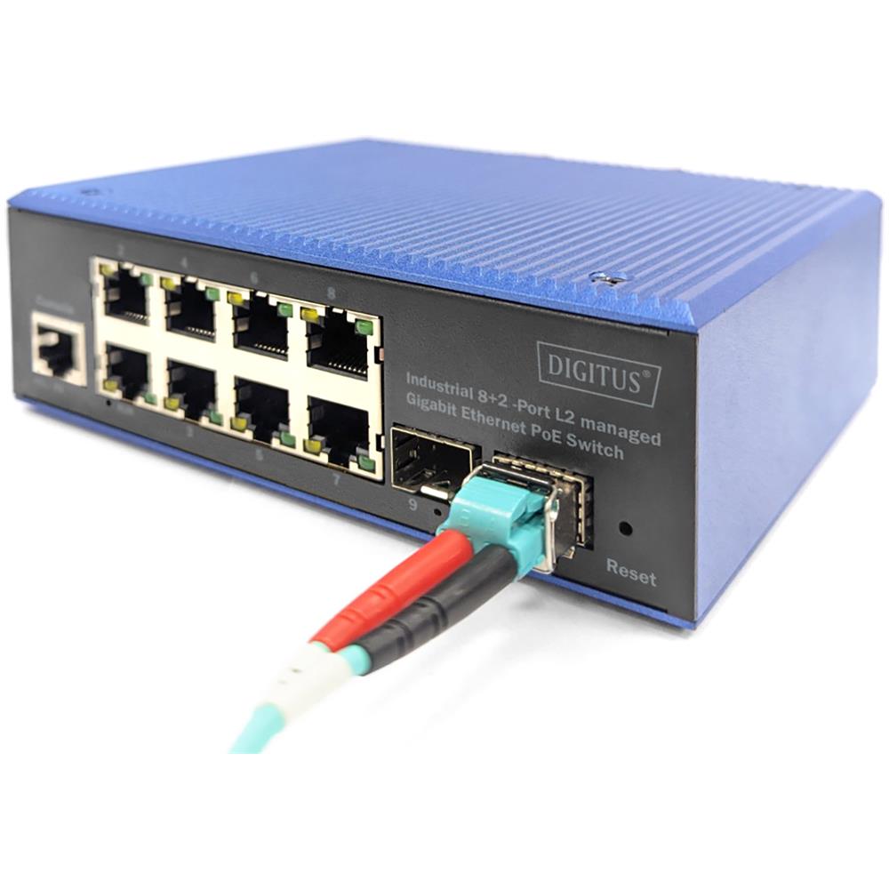 Switch Industriale DN-651157 8+2 Porte L2 Gestite Gigabit Ethernet PoE 10/100/1000 RJ-45 - Foto 2