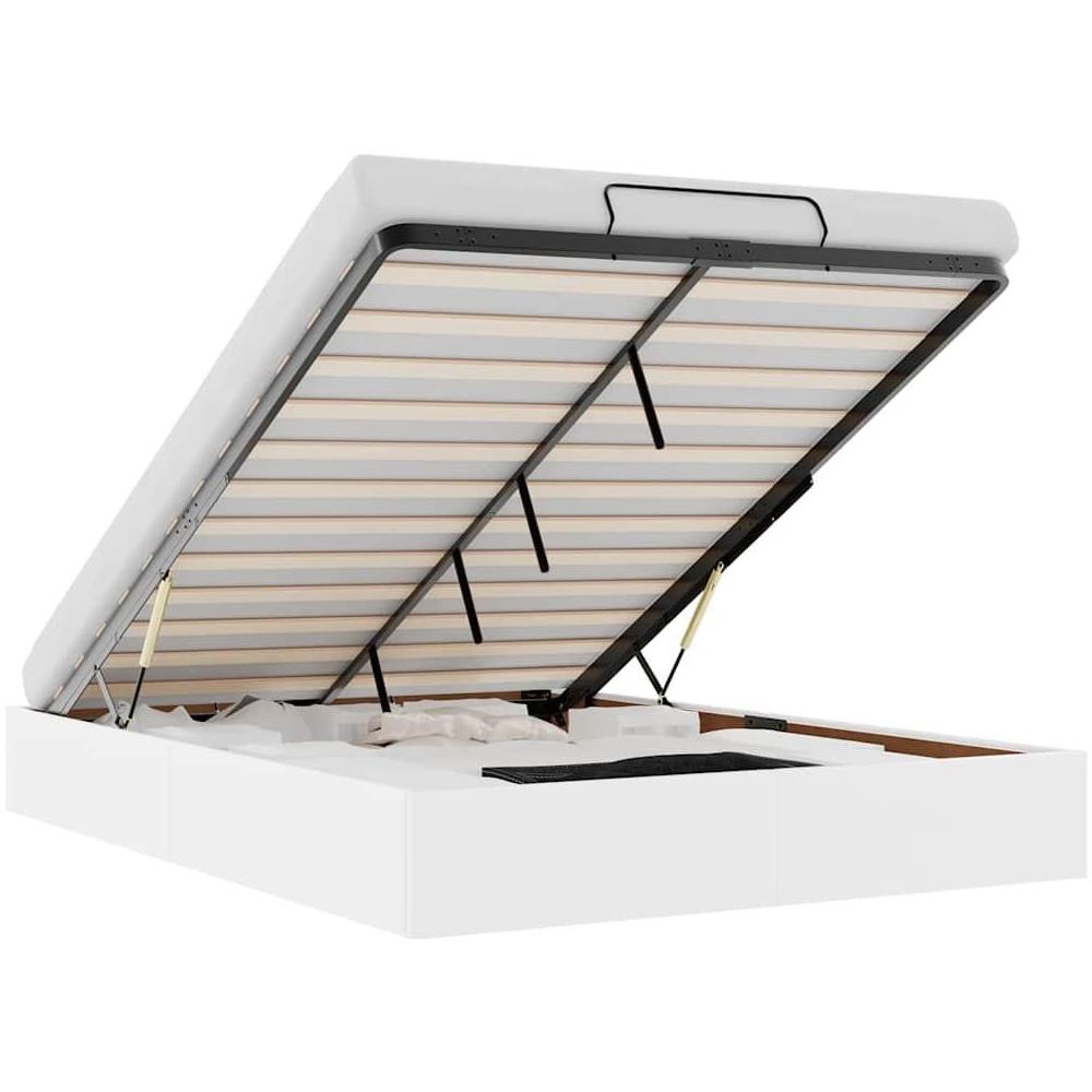 Struttura Letto Pouf senza Materasso 140x200 cm Similpelle - Foto 1