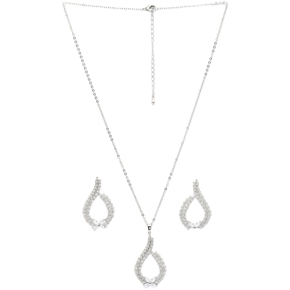 Set Orecchini e Collana a Forma di Fiocco Etereo - Foto 2