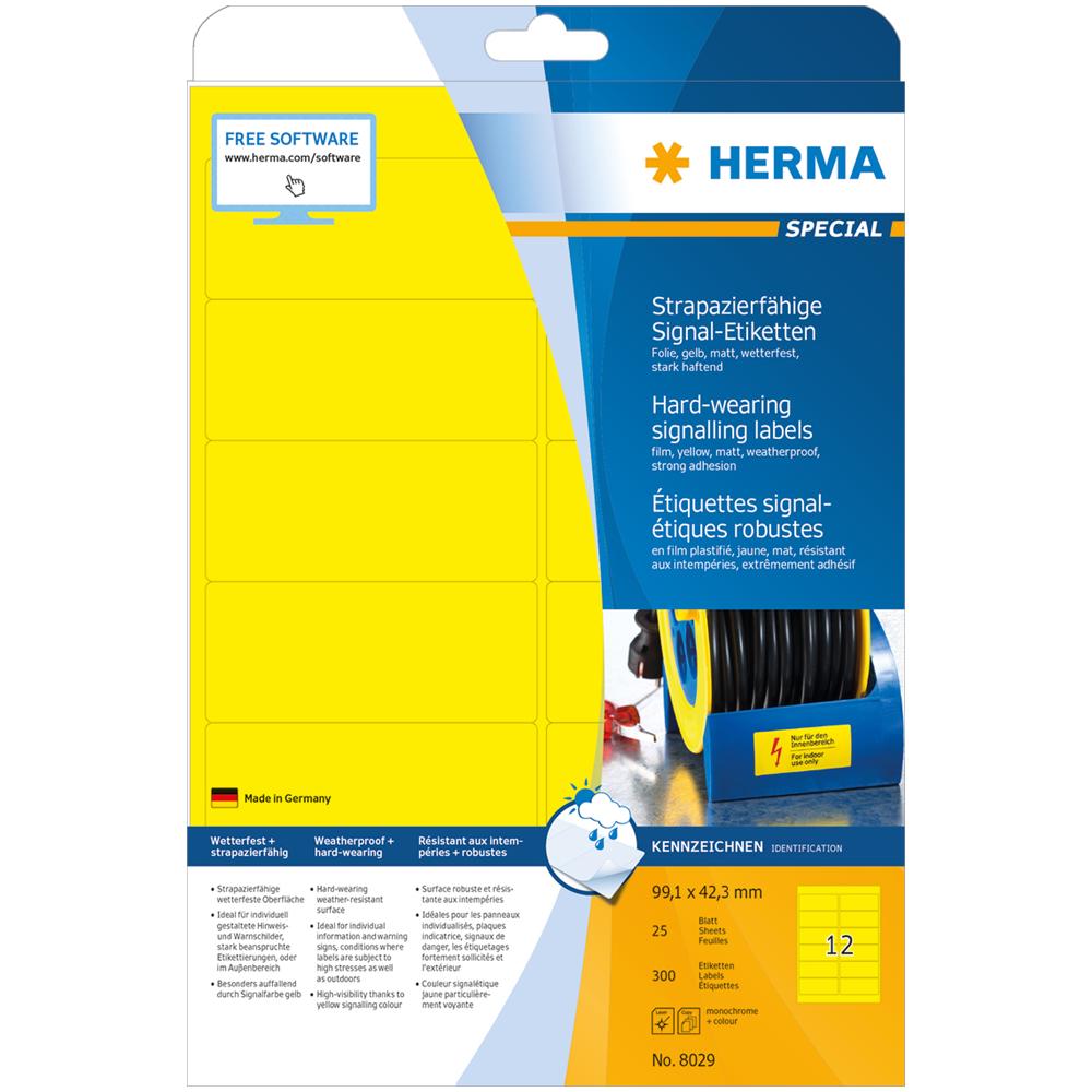 8029, Giallo, Laser, Self-adhesive label, 9,91 cm, 4,23 cm, Germania - Foto 1