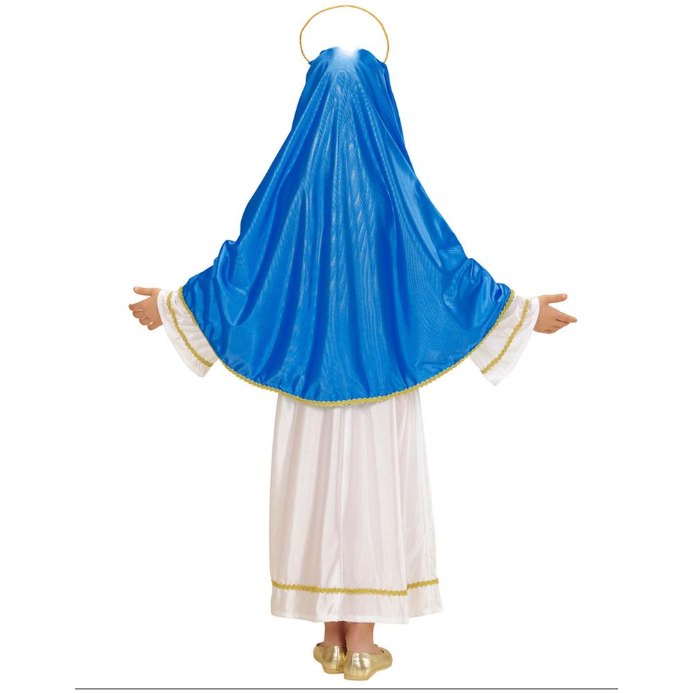 Costume Da Maria Per Bambina Natale - Taglia: 5 - 7 Anni (128 Cm)  - Foto 2