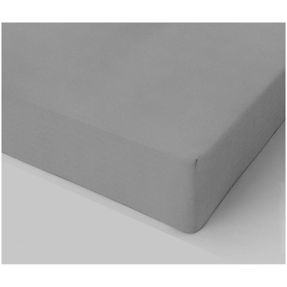 Lenzuolo Sotto Con Angoli Invernale Felpato In Flanella Anti-pilling 100% Cotone Tinta Unita Singolo 90x200 Cm - Grigio Chiaro - Foto 1