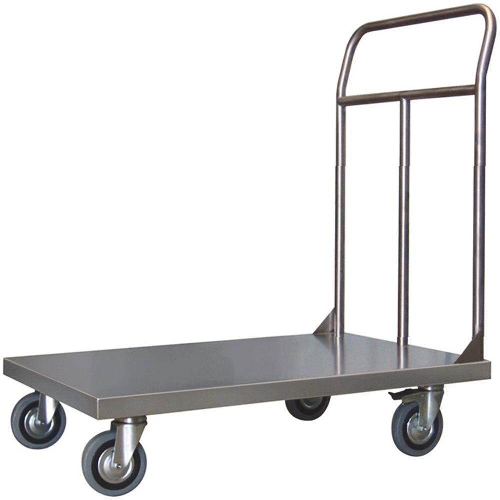 Pianale In Lamiera 15/10 In Acciaio Inox Aisi 304, 2 Ruote Con Freno - Foto 1