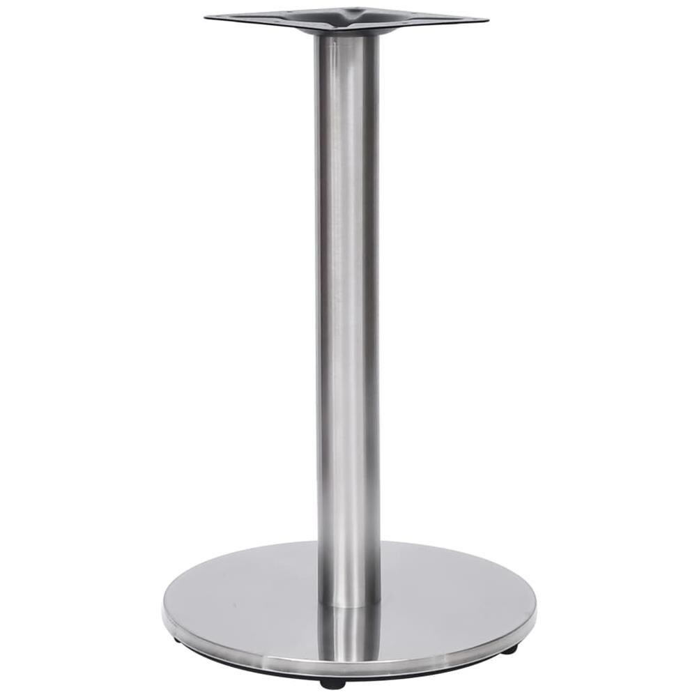 Gamba Per Tavolino Da Bar Argento 45x72 Cm In Acciaio Inox - Foto 1