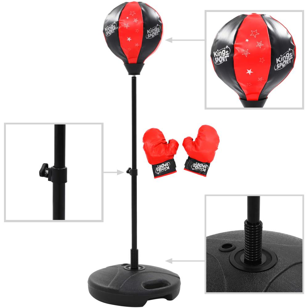 Punching Ball Per Bambini Con Guantoni - Altezza Regolabile 122-147 Cm | Base Con Acqua O Sabbia - Foto 11