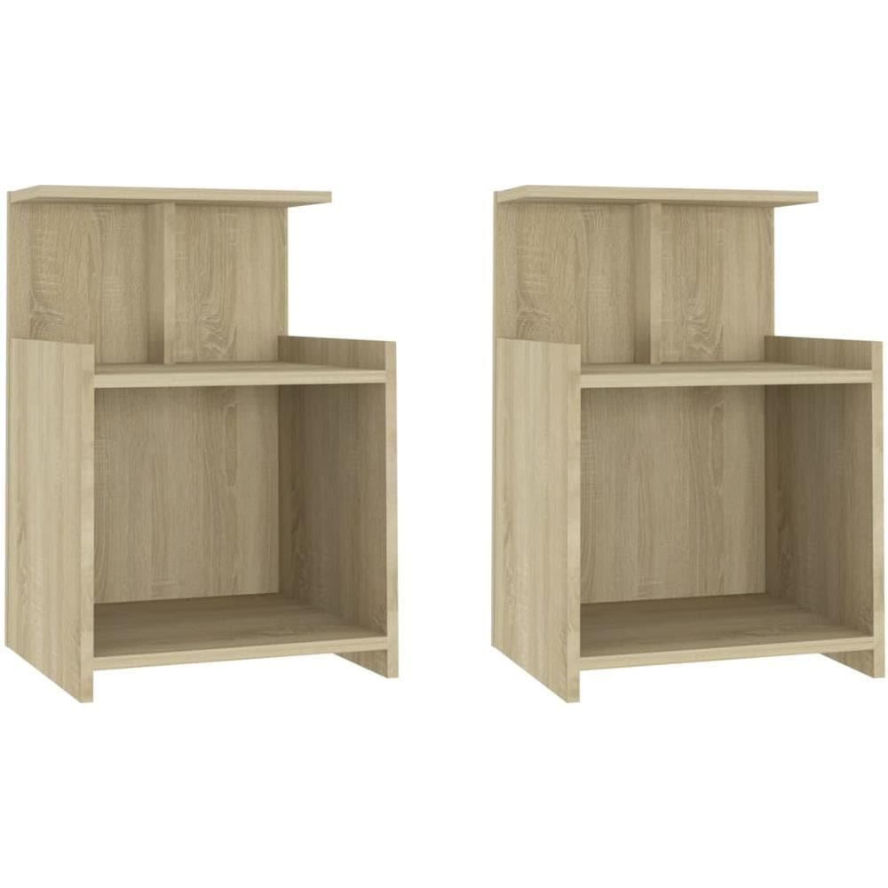 Comodini 2pz Rovere Sonoma 40x35x60 cm in Legno Multistrato - Foto 1