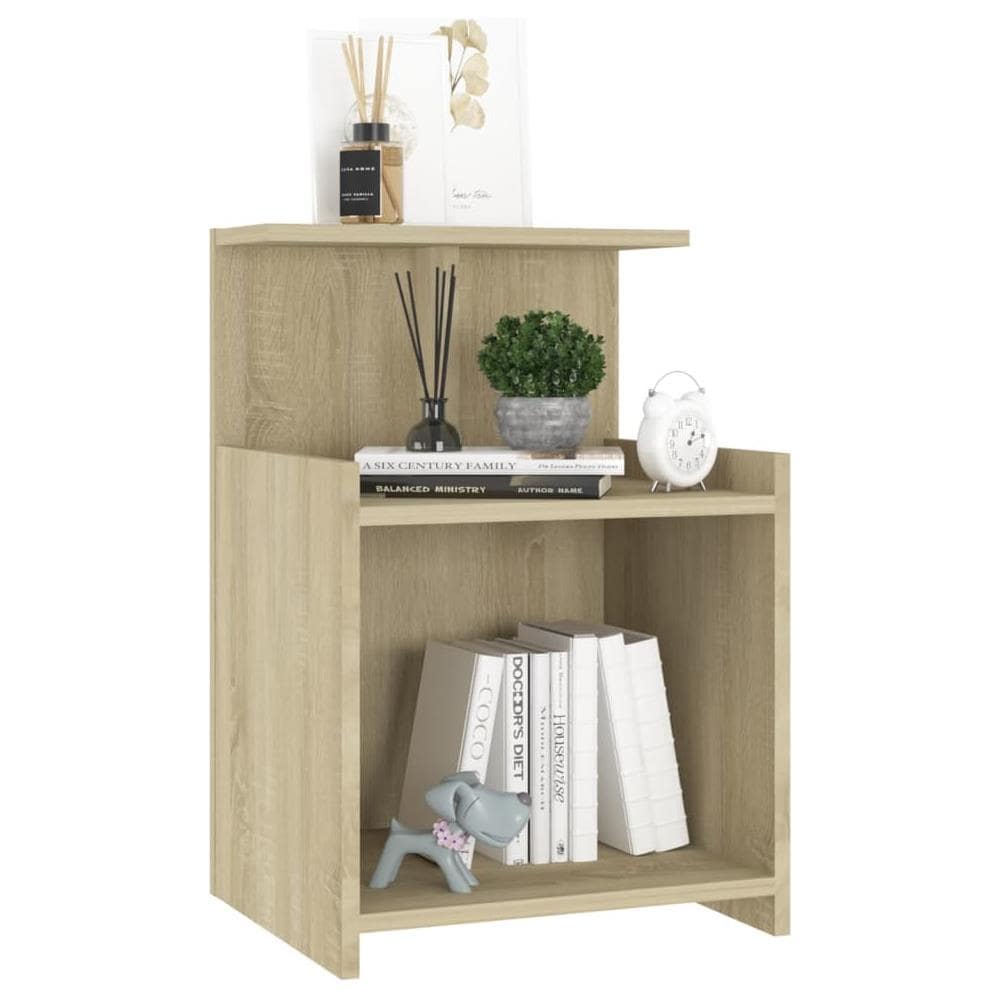 Comodini 2pz Rovere Sonoma 40x35x60 cm in Legno Multistrato - Foto 3