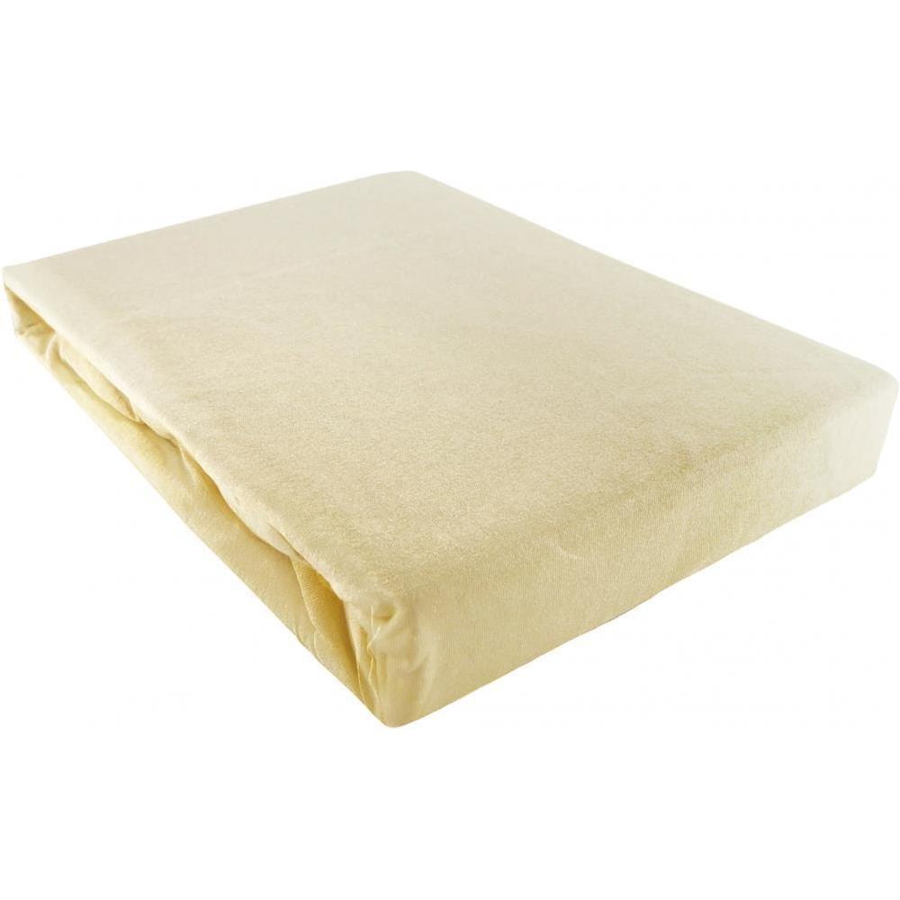 Lenzuolo Jersey Crema Con Angoli 180 X 200 - Foto 1