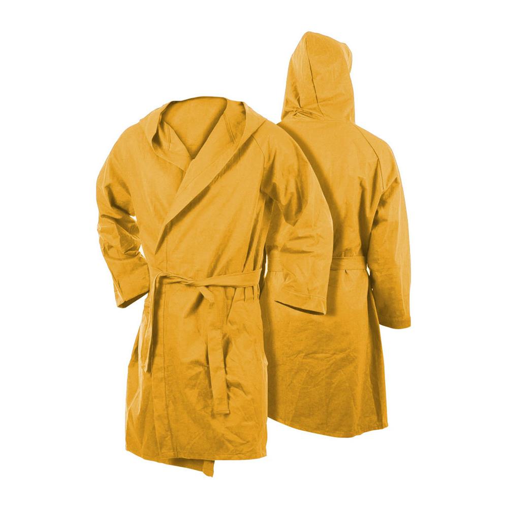 Accappatoio Con Cappuccio In Microfibra Adulto Unisex In Tinta Unita Vari Colori S Giallo - Foto 1